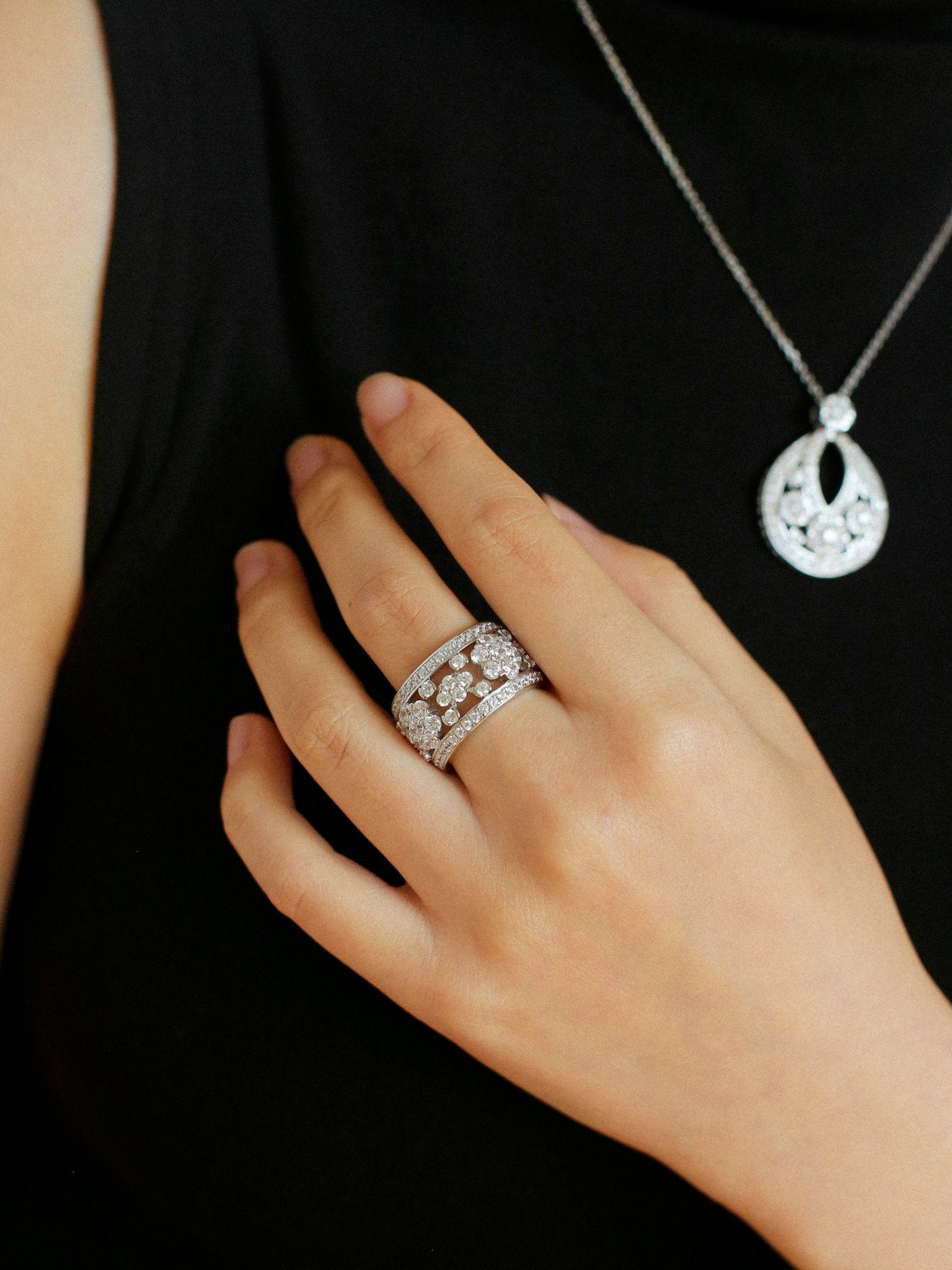 Snowflake Sterling Silver Ring - floysun