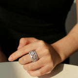 Snowflake Sterling Silver Ring - floysun