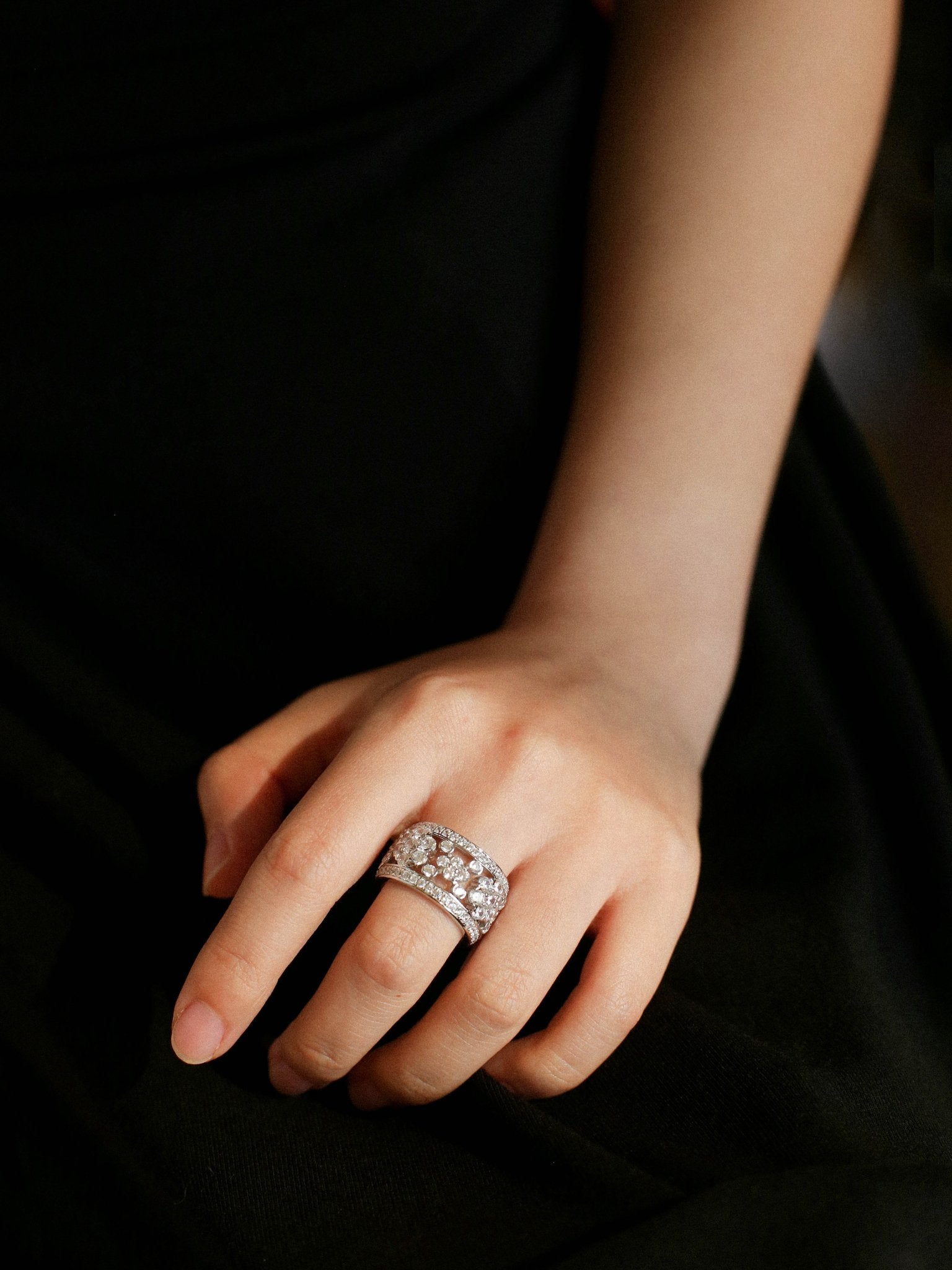Snowflake Sterling Silver Ring - floysun