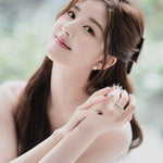 Sparkling X - Shaped Pearl Stud Earrings - floysun