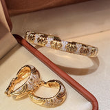 Spiga Sparkling Diamond Stretch Cuff Bracelet - floysun