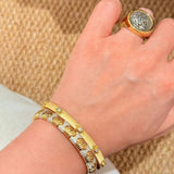 Spiga Sparkling Diamond Stretch Cuff Bracelet - floysun