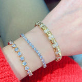 Spiga Sparkling Diamond Stretch Cuff Bracelet - floysun