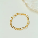 Square Cut Chain Bracelet Gold Silver - floysun