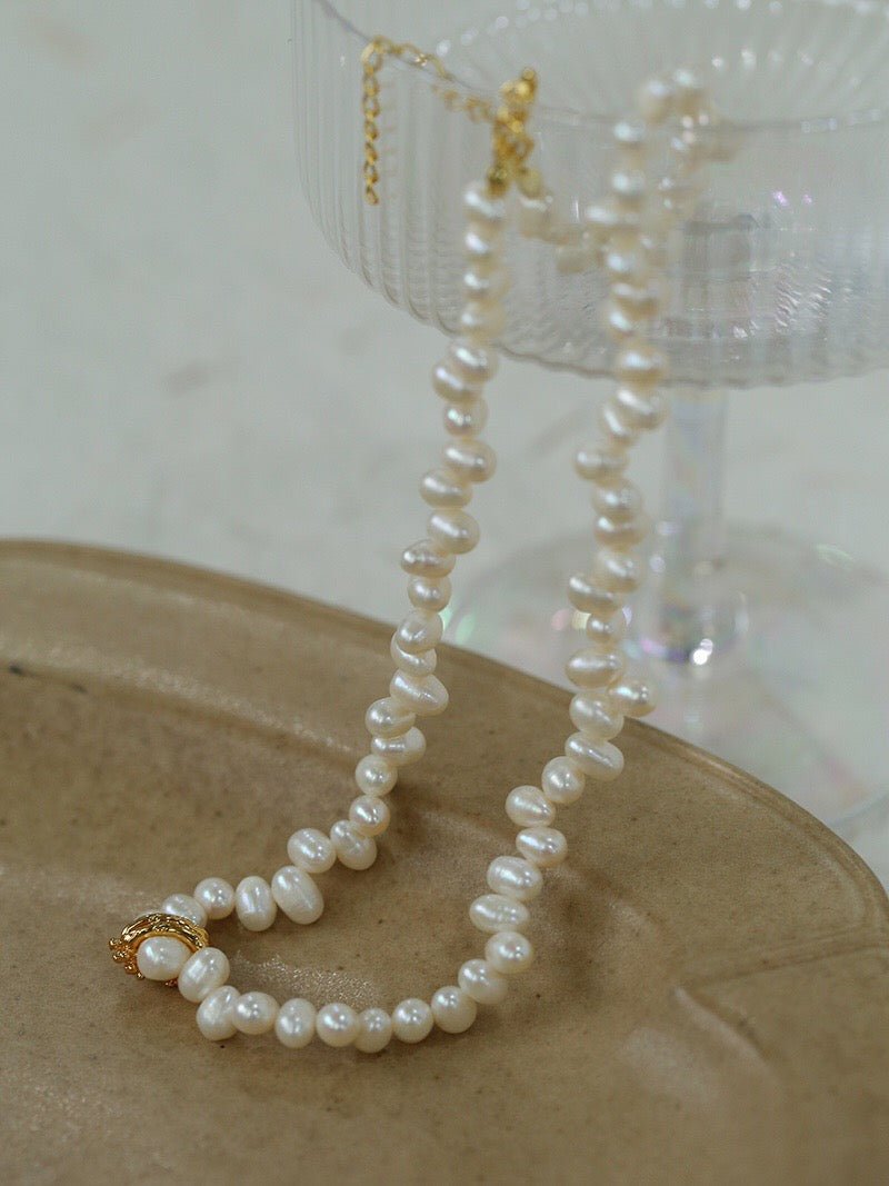 Staggered Pearl Clavicle Necklace - floysun