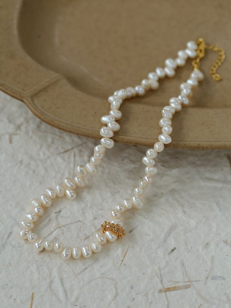 Staggered Pearl Clavicle Necklace - floysun