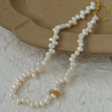 Staggered Pearl Clavicle Necklace - floysun