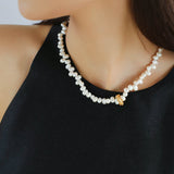 Staggered Pearl Clavicle Necklace - floysun