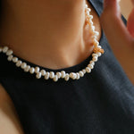 Staggered Pearl Clavicle Necklace - floysun