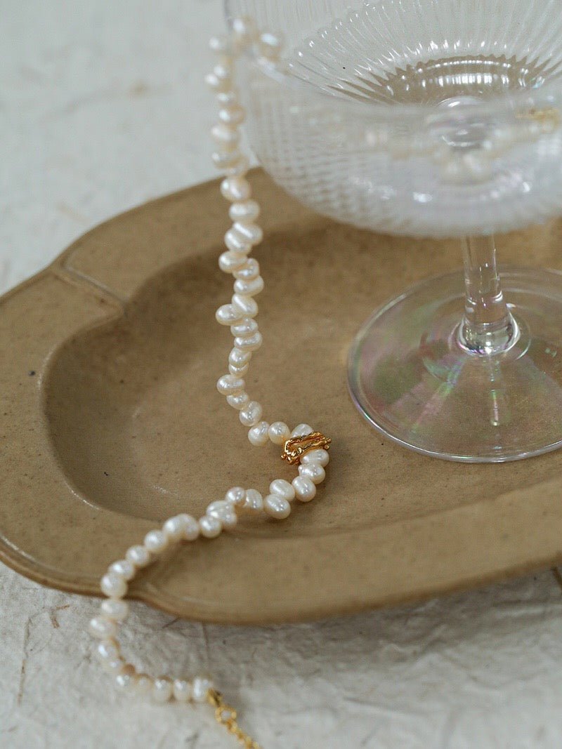 Staggered Pearl Clavicle Necklace - floysun