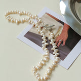 Staggered Pearl OT Buckle Necklace - floysun