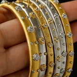 Star - Embellished Narrow Cuff Bracelet - floysun
