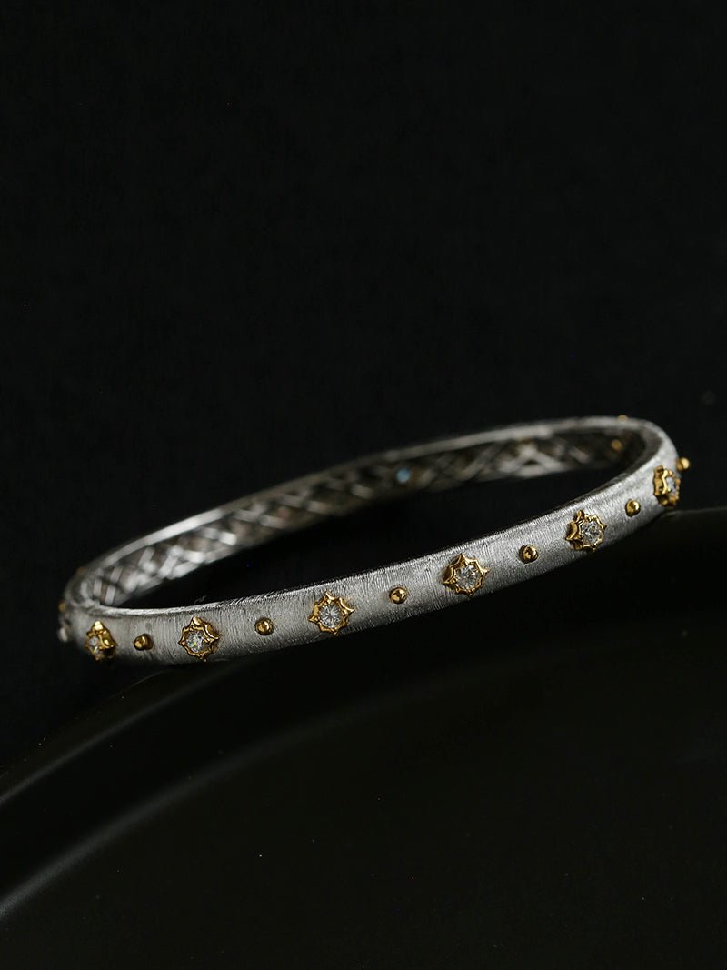 Star - Embellished Narrow Cuff Bracelet - floysun