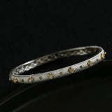 Star - Embellished Narrow Cuff Bracelet - floysun