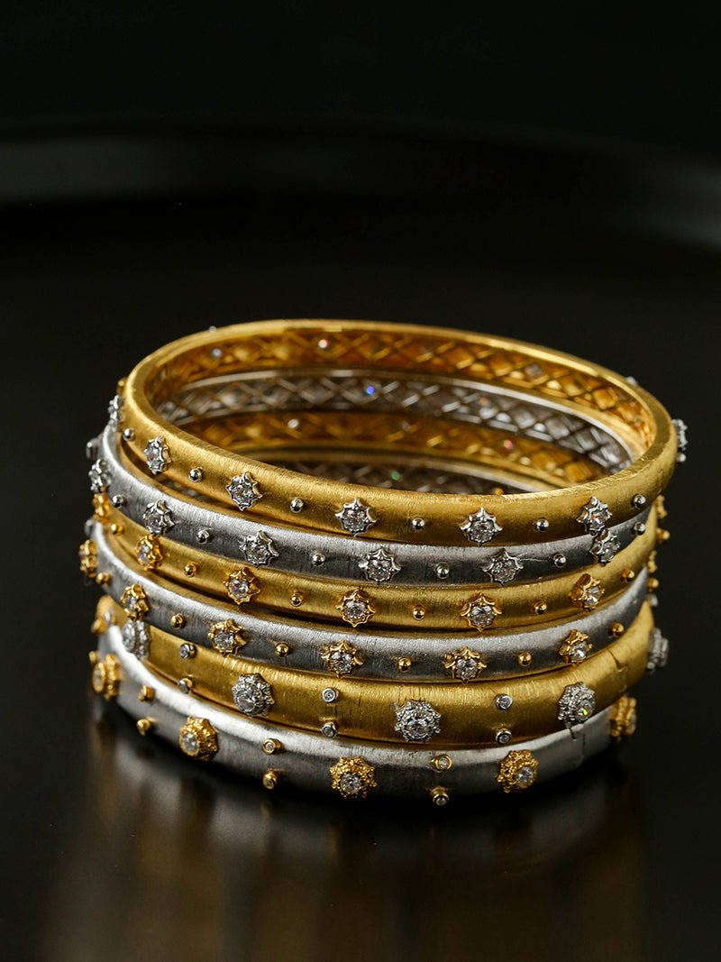Star - Embellished Narrow Cuff Bracelet - floysun