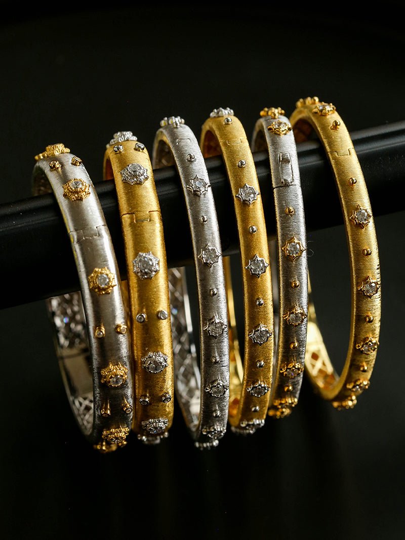 Star - Embellished Narrow Cuff Bracelet - floysun