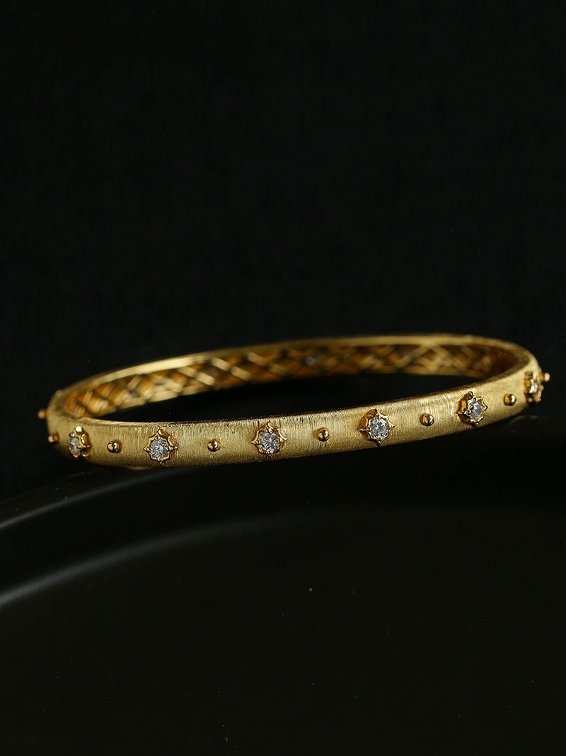 Star - Embellished Narrow Cuff Bracelet - floysun