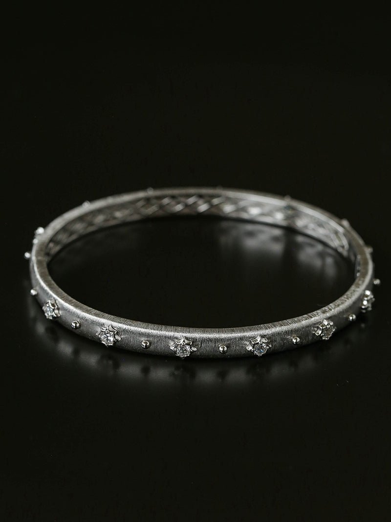 Star - Embellished Narrow Cuff Bracelet - floysun