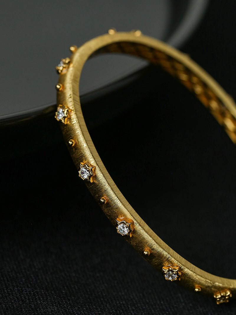 Star - Embellished Narrow Cuff Bracelet - floysun