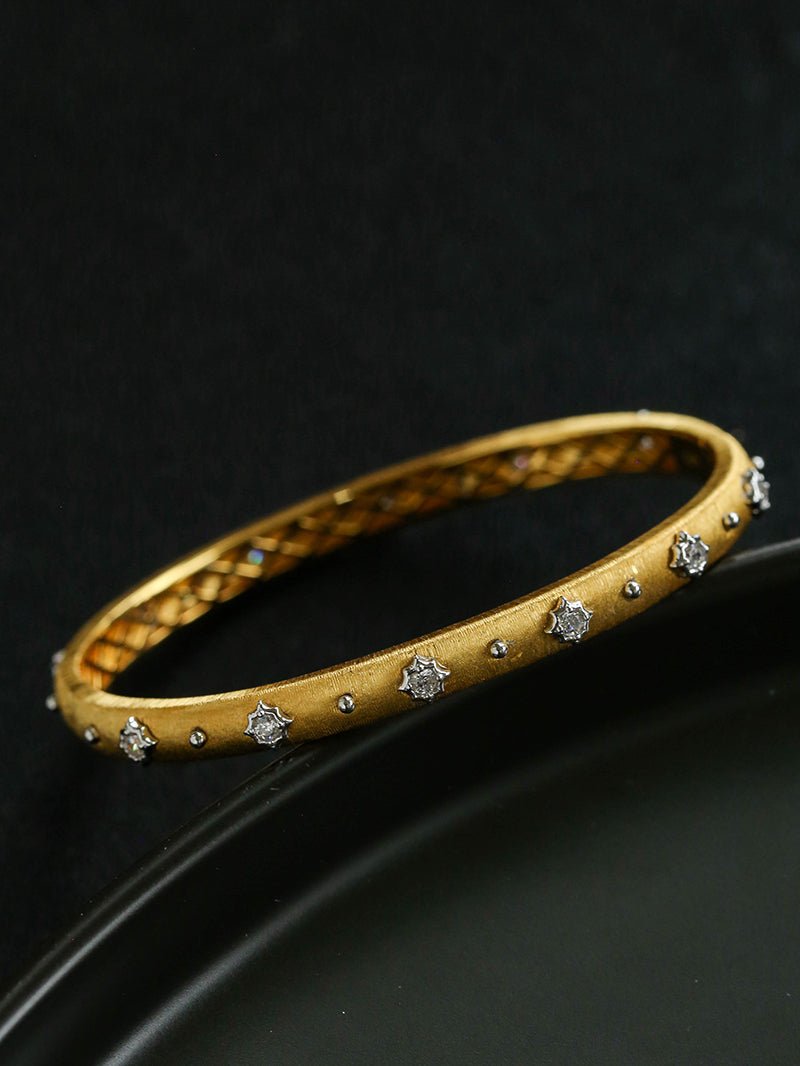Star - Embellished Narrow Cuff Bracelet - floysun