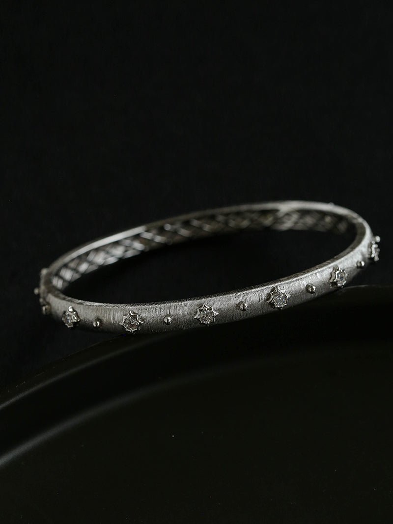 Star - Embellished Narrow Cuff Bracelet - floysun