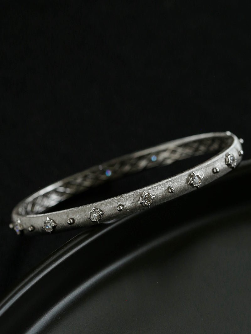 Star - Embellished Narrow Cuff Bracelet - floysun