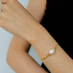 Starlight Disco Bead Bracelet with Pearl Accent - floysun