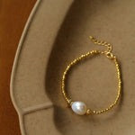 Starlight Disco Bead Bracelet with Pearl Accent - floysun