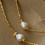 Starlight Disco Bead Necklace with Pearl Accent - floysun