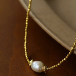 Starlight Disco Bead Necklace with Pearl Accent - floysun