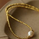 Starlight Disco Bead Necklace with Pearl Accent - floysun