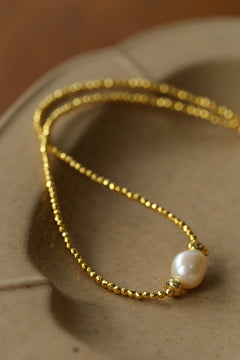 Starlight Disco Bead Necklace with Pearl Accent - floysun