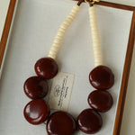 Statement Handcrafted Dragon Bean & Ivory Nut Necklace - floysun
