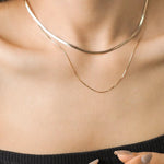 Sterling Silver 1.0mm Octagon Snake Chain Necklace - floysun