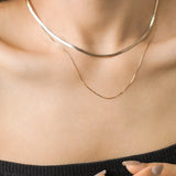 Sterling Silver 1.0mm Octagon Snake Chain Necklace - floysun