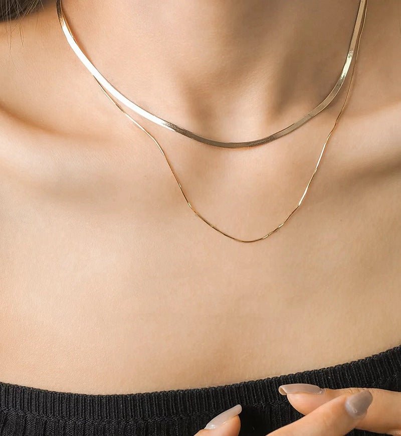 Sterling Silver 1.0mm Octagon Snake Chain Necklace - floysun