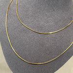 Sterling Silver 1.0mm Octagon Snake Chain Necklace - floysun