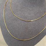 Sterling Silver 1.0mm Octagon Snake Chain Necklace - floysun