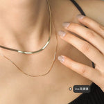Sterling Silver 1.0mm Octagon Snake Chain Necklace - floysun