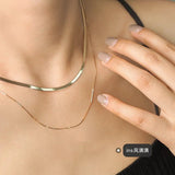 Sterling Silver 1.0mm Octagon Snake Chain Necklace - floysun