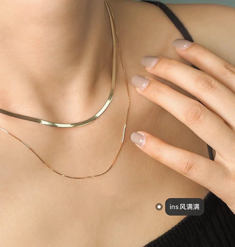 Sterling Silver 1.0mm Octagon Snake Chain Necklace - floysun