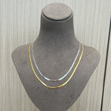 Sterling Silver 2.1mm/ 3.0mm Blade Snake Chain Necklace - floysun