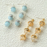 Stream Starflow Earrings – White Crystal & Aquamarine Edition - floysun