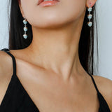 Stream Starflow Earrings – White Crystal & Aquamarine Edition - floysun