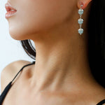 Stream Starflow Earrings – White Crystal & Aquamarine Edition - floysun