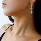 Stream Starflow Earrings – White Crystal & Aquamarine Edition - floysun