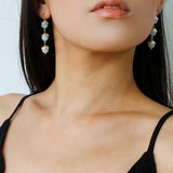 Stream Starflow Earrings – White Crystal & Aquamarine Edition - floysun