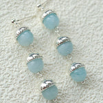 Stream Starflow Earrings – White Crystal & Aquamarine Edition - floysun