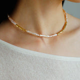Streamer Toothpick Baroque Pearl Necklace - floysun