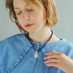 Stunning Lapis Lazuli Baroque Pearl Pendant Necklace - floysun